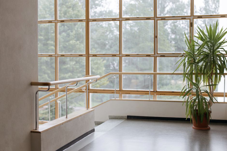 Clean modern interior window view